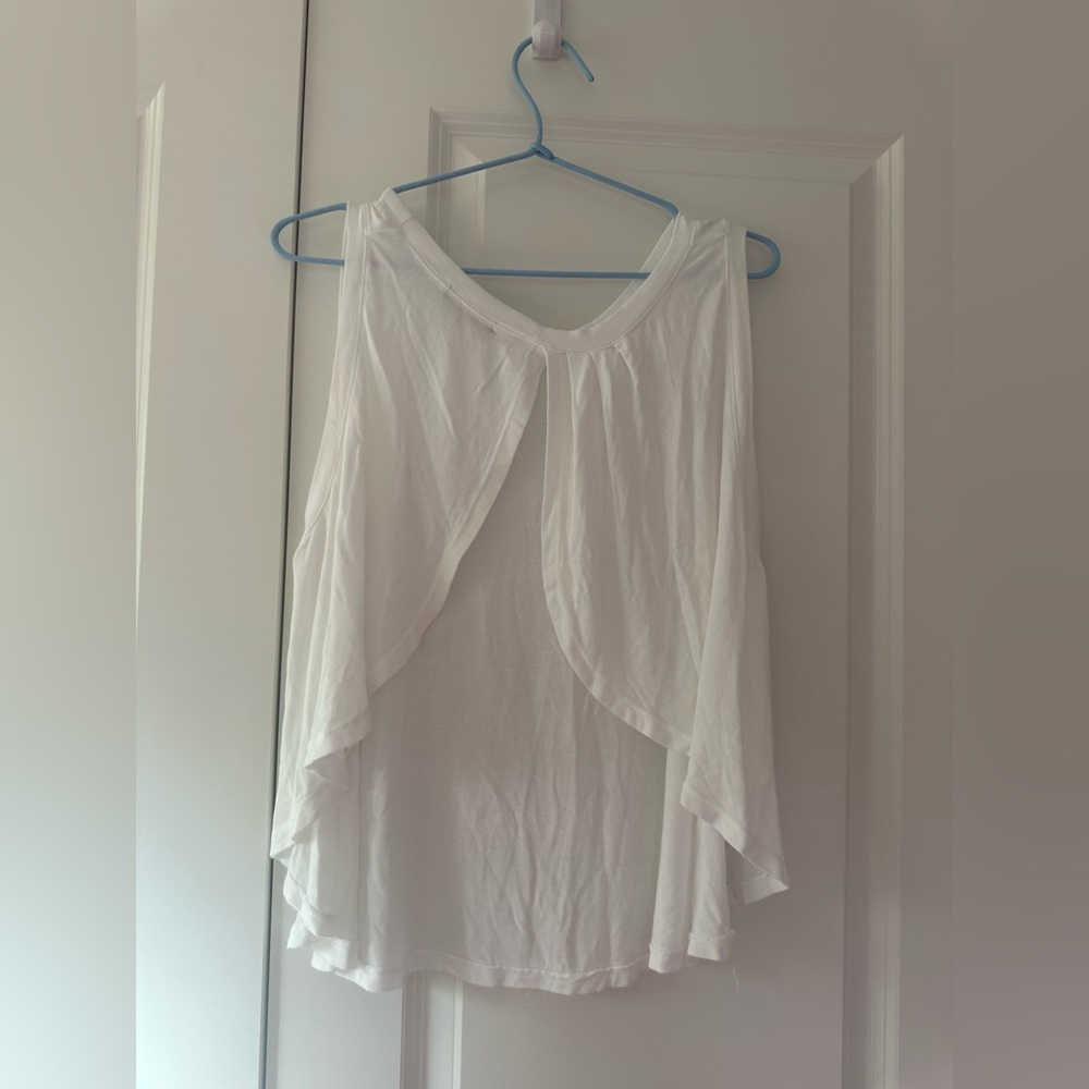 Brandy Melville White Open Back Flowy Tank Top